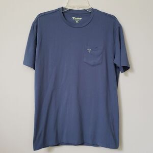 Birddogs Shirt Mens XL S/S Blue Pocket Logo Soft Knit Sporty Classic Casual